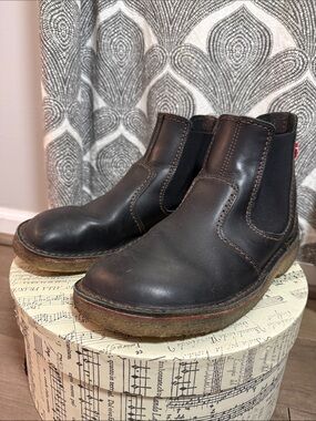 Duckfeet Roskilde Leather Chelsea Boots Black Crepe Sole EU 43 Unisex